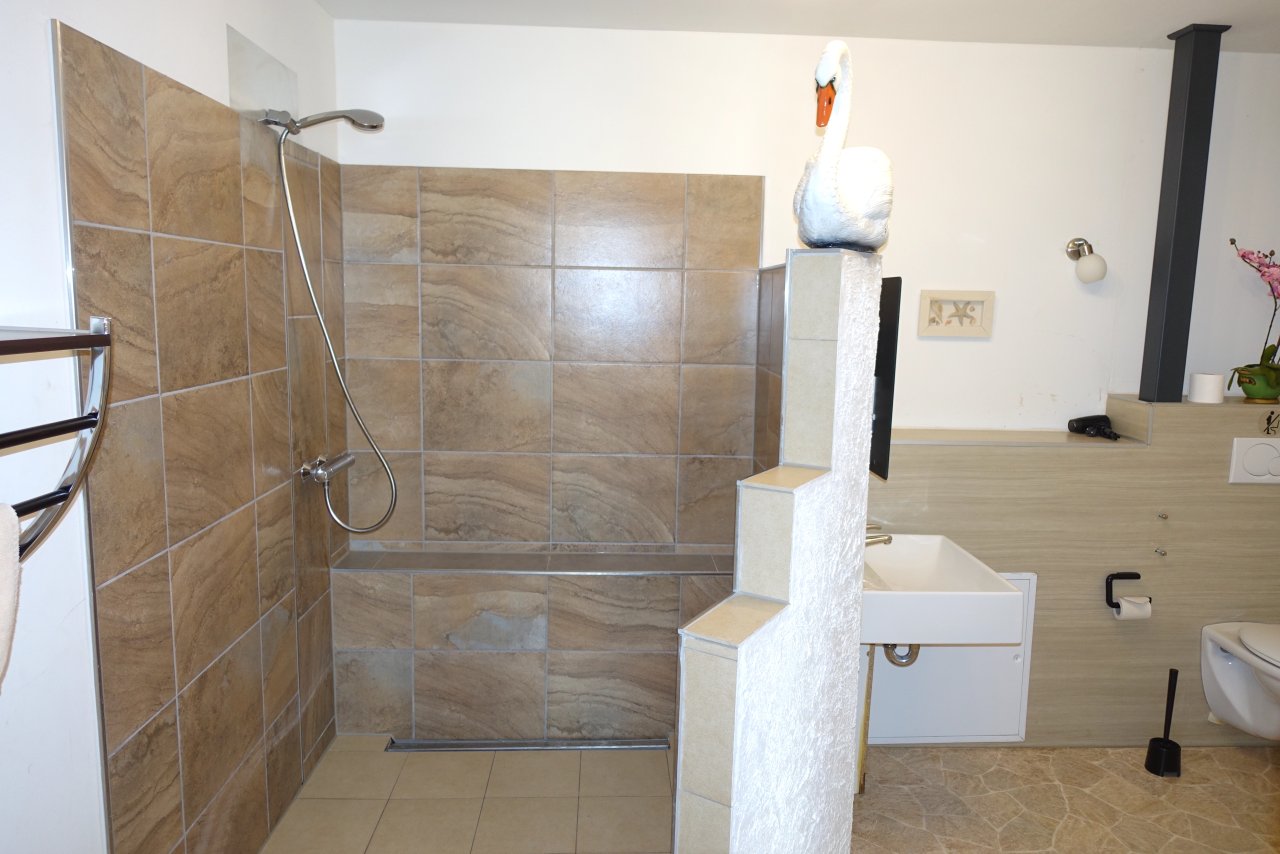 Bad mit riesiger Dusche Bad mit riesiger Dusche