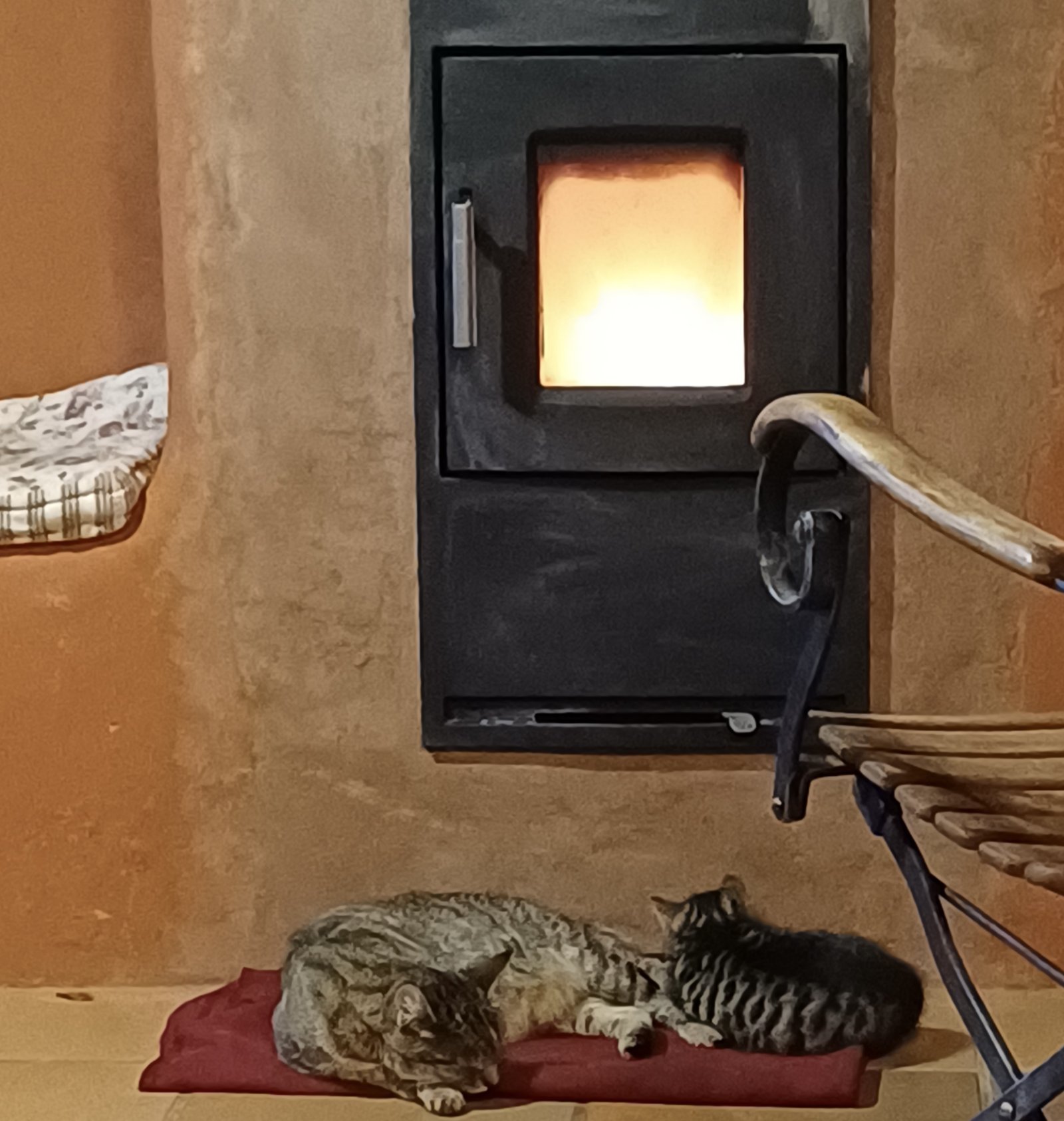 brennender Kamin brennender Kamin